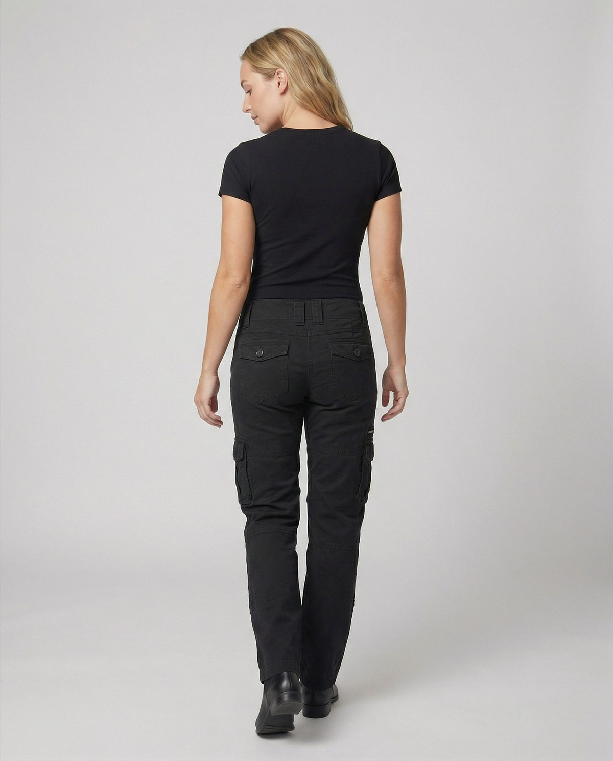 Damen Gerade Cargohose mit Praktischen Taschen - View 4