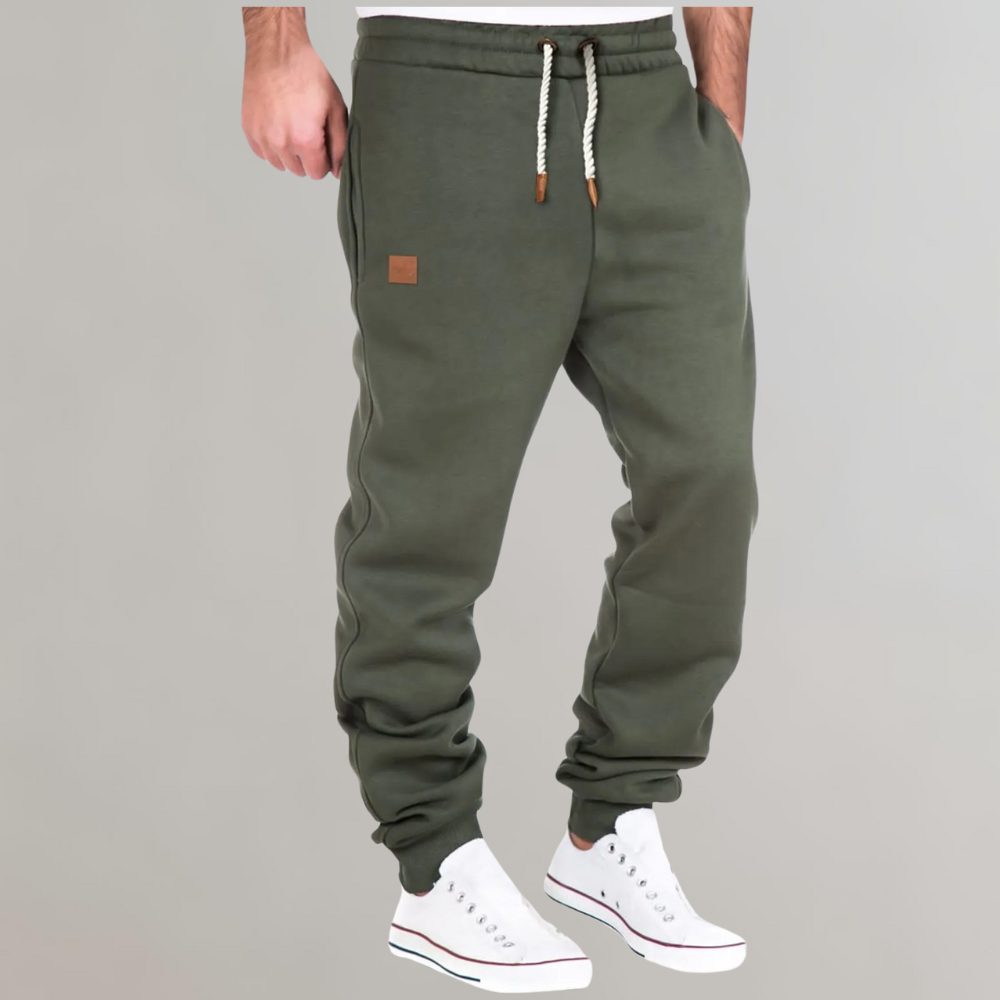Herren Jogginghose Loose Fit aus Baumwollmischung - Grün