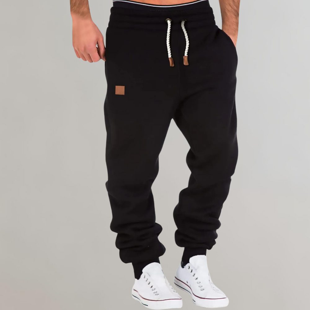 Herren Jogginghose Loose Fit aus Baumwollmischung - Schwarz