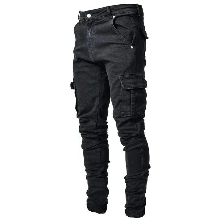 Herren Cargohose aus Denim mit Mehreren Taschen
